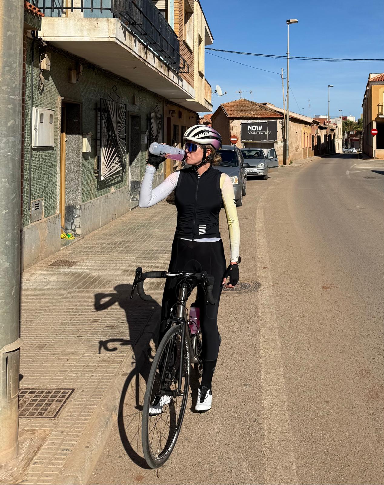Steph B. out training on the bike